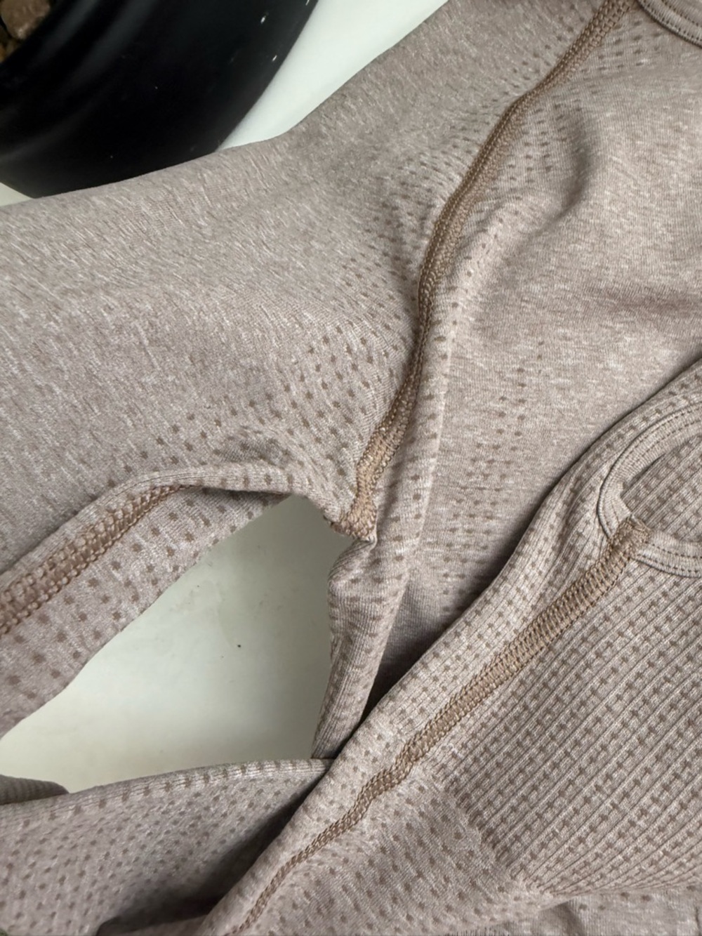 Gymshark Seamless Long Sleeve Crop Top in Taupe Brown - Picture 5 of 8